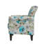 Chaise d'appoint Barnet en bleu pastel et floral gris avec pieds en bois massif-540742144