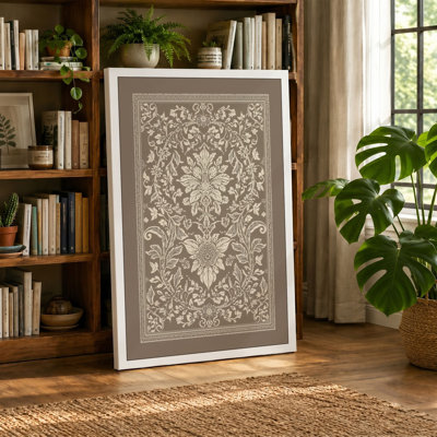 Ornamental Damask Botanical - Wrapped Canvas