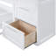 Lit avec tablette intégrée et garde-robe - Blanc Choix de rangement polyvalent