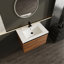 Ensemble de meuble-lavabo brun avec lavabo en résine 30 po et 2 portes-417435555