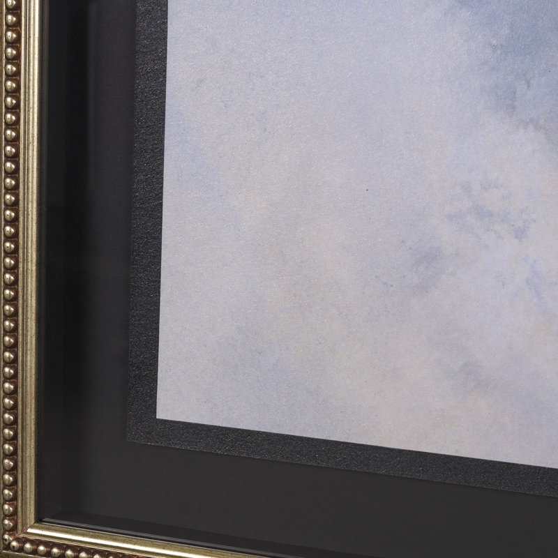 «Turbulent Skies Abstract» par Studio, reproduction encadrée à la main sous verre