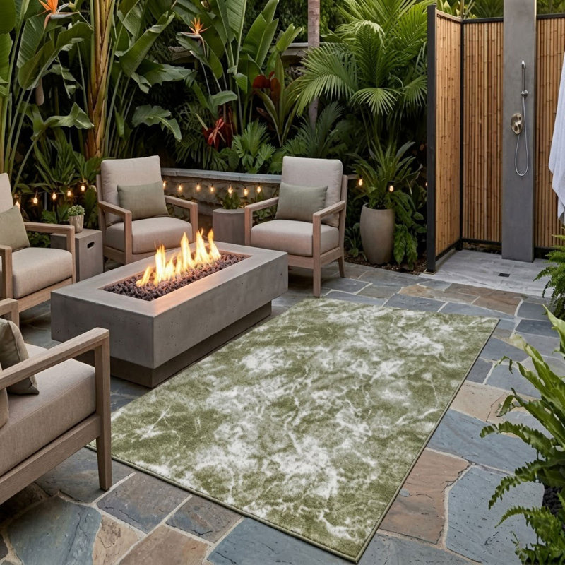 Marble Machine Tufted Indoor / Outdoor Area Rug, Rectangle 120 x 170 cm