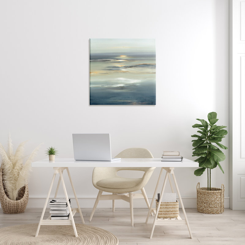 «Tranquil Nautical Sunrise Reflection» - impression, H 30 po x l 30 po