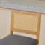 Tabouret de bar double en bois massif à dossier en rotin (sans table)-1212261199