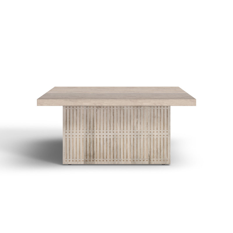 Anstead Solid Wood Coffee Table, Brushed Ivory