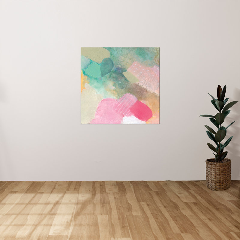 "Seaglass With Pastels III" par Carol Robinson, reproduction sur toile, H 24 po x l 24 po x P 1,5 po