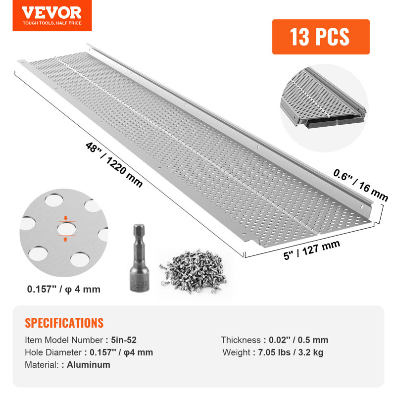 VEVOR Weather Resistant Metal Link Kit, 0.6" H x 5" W x 4.3" D