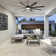 72 Inch Modern Large Design Ceiling Fans With Smart Remote Control 6 Wind Speed DC Motor Black for Living Room