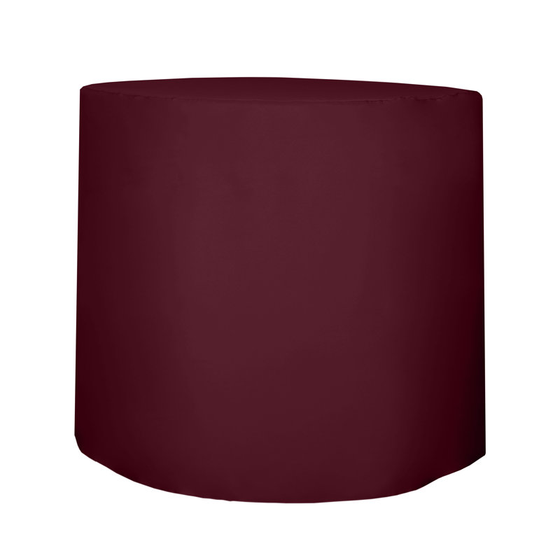 Javin Solid Color Round Tablecloth, Ruby Red, 5