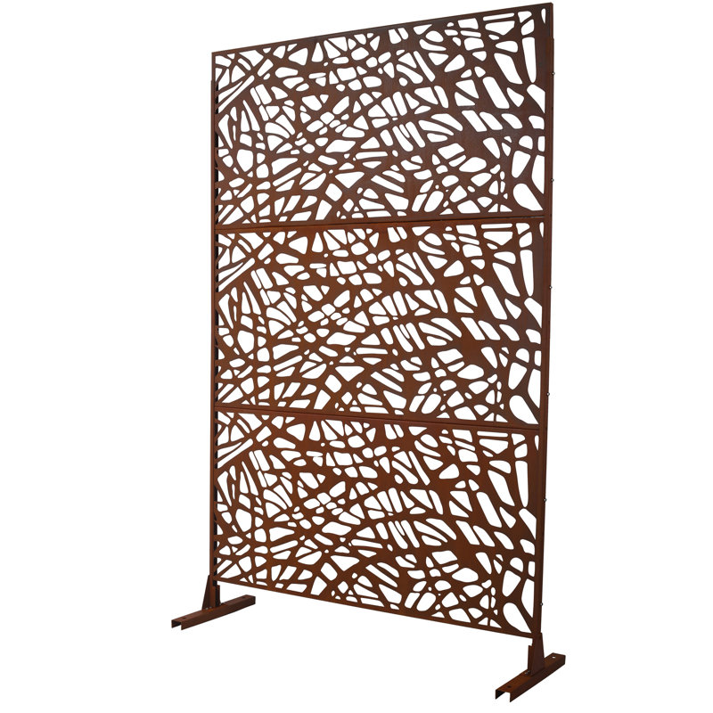 Écran d'intimité extérieur et intérieur H 76 po x l 48 po, Rouge rouille