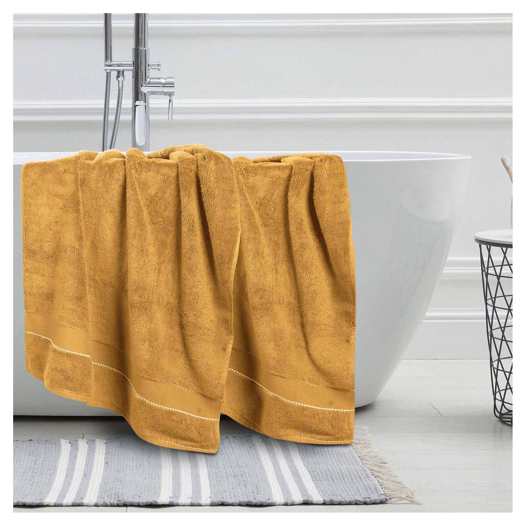 Abrianna Egyptian Giza Cotton Bath Sheet, Gold