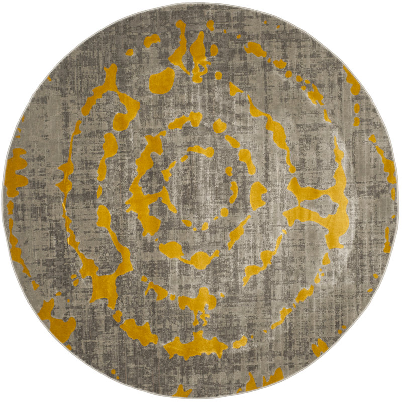 Lenexa Performance Abstract Rug, Round 6'7"