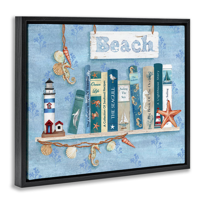 Cadre flottant Beachy Book, Cadre flottant noir de jais, H 17 po x l 21 po