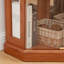 Vitrine de coin lumineuse pour le salon, idéale pour exposer des objets de collection antiques, du vin et des verres de bar avec un design élégant et un éclairage intégré-23635409