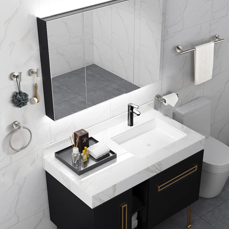 6 - Piece Bathroom Hardware Set, Brushed Nickel