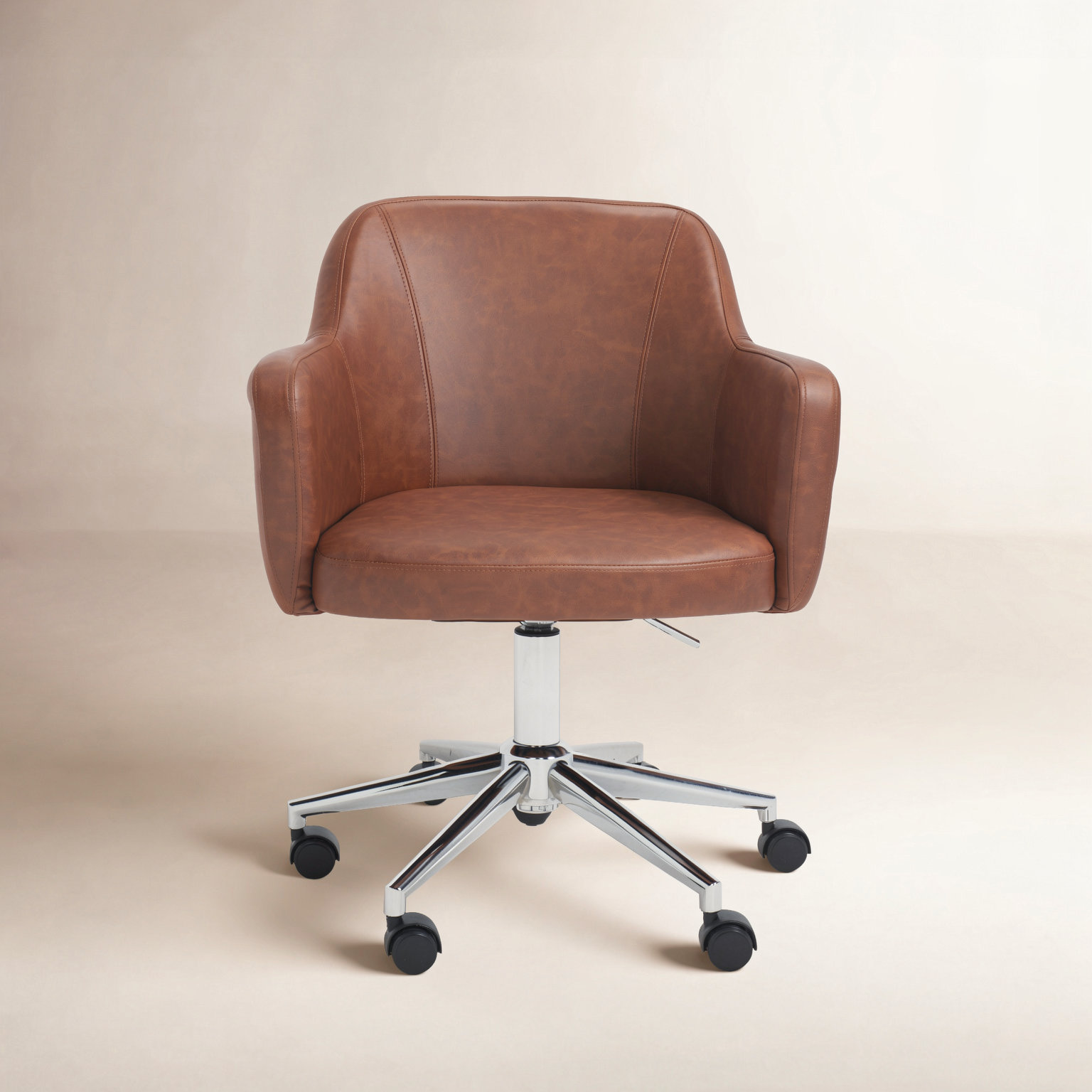 Imbali Office Chair, Cognac, Polyurethane