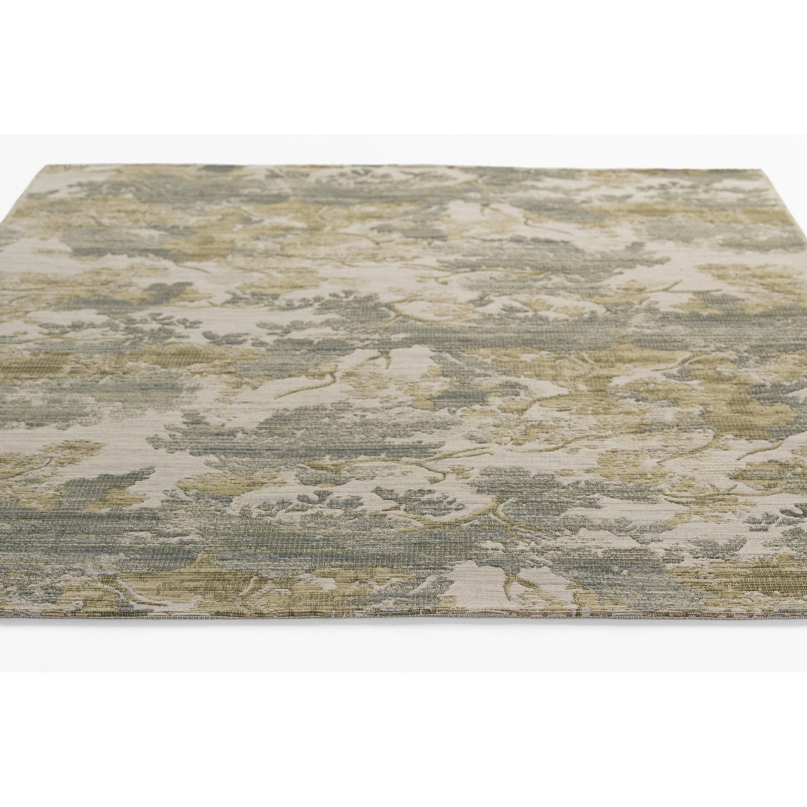 Piera Floral Wool Blend Multi Area Rug 5'3" X 7'6", 2'7" X 7'10" Runner