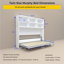 Lit escamotable horizontal avec tablettes de rangement et lattes de soutien pour la chambre à coucher-497796965