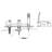 1 Handle Deck Roman Tub Faucet with Diverter