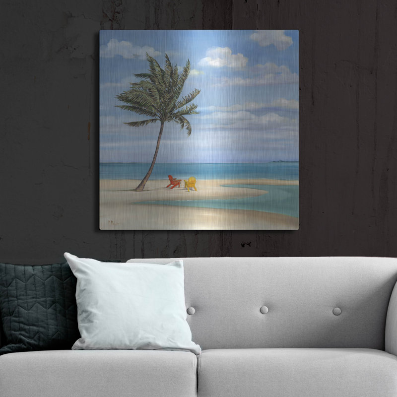 «Inlet Palm I» par Paul Brent, H 12 po x l 12 po