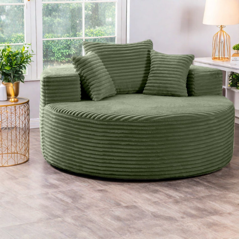 Chaises d'appoint en velours côtelé peu encombrant pour un usage domestique moderne, sans assemblage