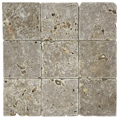 Carrelage mural en travertin 4 po x 4 po Expresso
