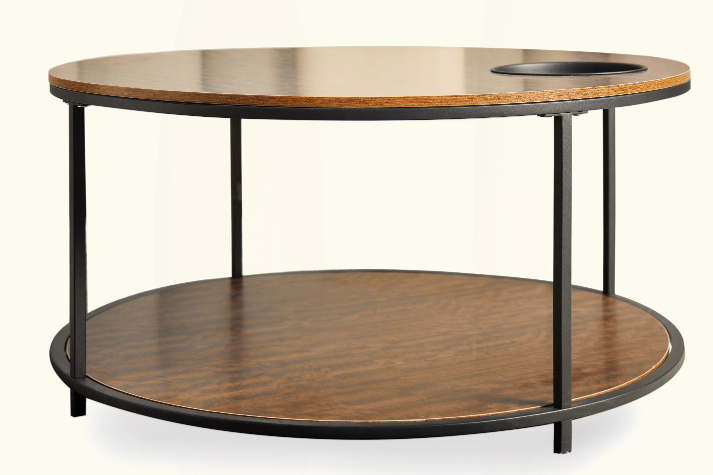 Latitude Run® Round Coffee Table Living Room Coffee Table, A Simple ...