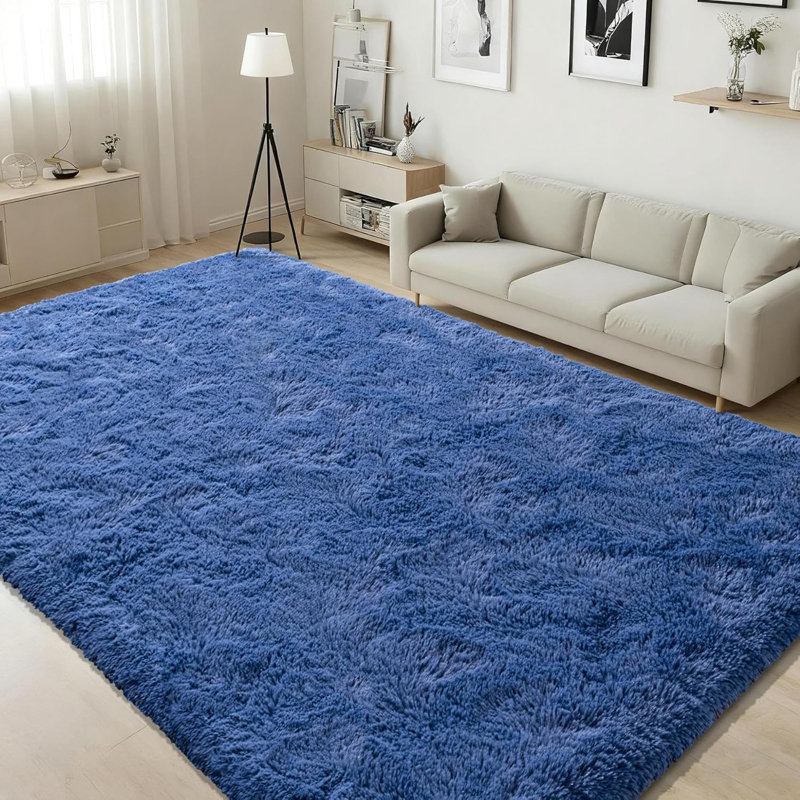 Tapis bleu marine Shahen, Rectangulaire 8 pi x 10 pi