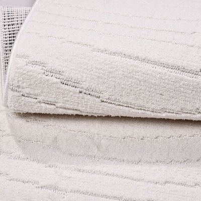 Modern/Abstract Beige Machine Washable Non-Slip Area Rug
