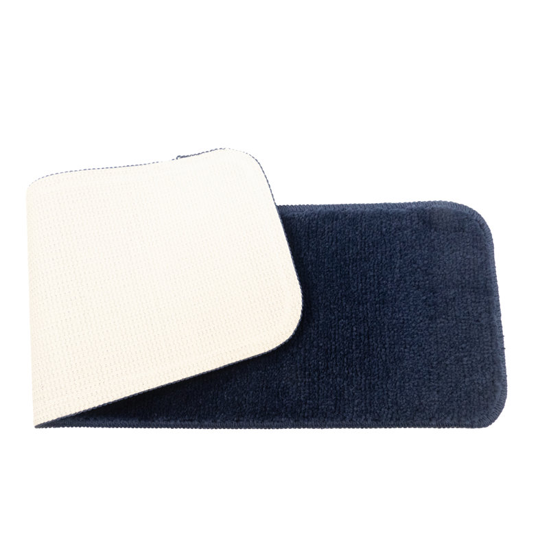 Tapis d'escalier intérieur antidérapant Comfy Collection, Bleu marine, Rectangle 30 po x 8,5 po, Ensemble de 13