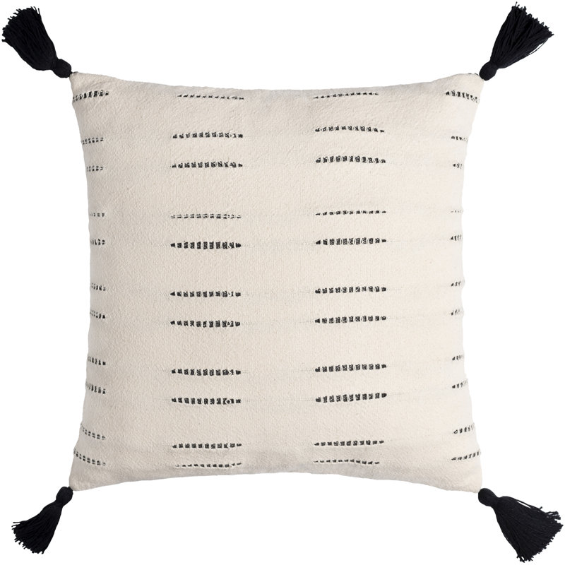 Eden Tassels Cotton Throw Pillow, 20" x 20", Pillow Cover Only - No Insert