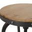 Tabouret de bar pivotant en bois massif à hauteur réglable-537003425-560790549