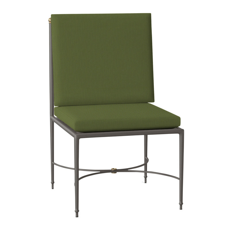 Chaise d'appoint en aluminium Roma, Pas de soudure, Forêt de lin