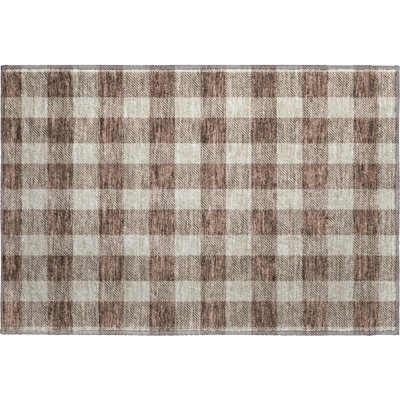 Premium Machine Washable Prisco Brown Rug