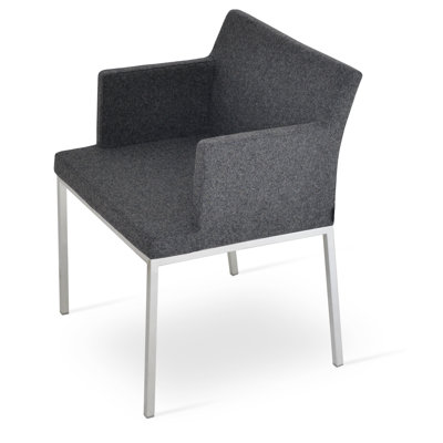 Upholstered Metal Armchair