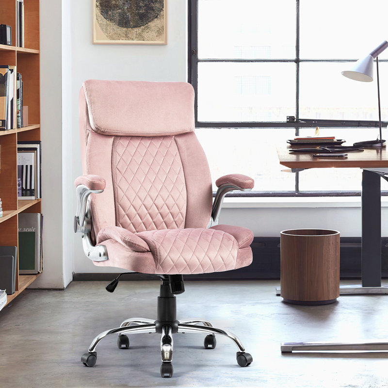 Fauteuil de bureau pivotant en velours