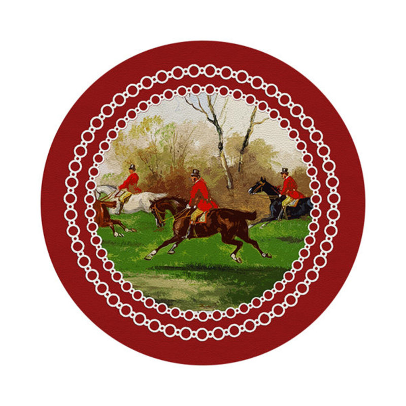 English Hunting Placemat, Red
