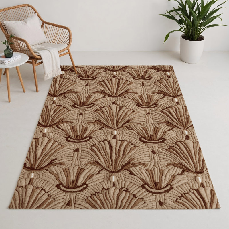 Tapis d'intérieur et d'extérieur brun français, Rectangulaire 3 pi x 5 pi