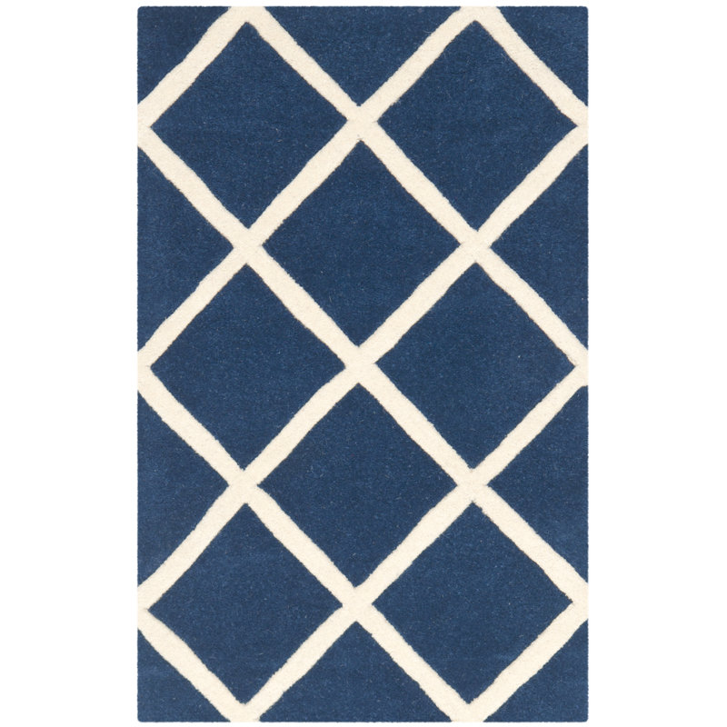 Teresita Hand Tufted Wool Geometric Rug, Rectangle 2' x 3'