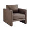 Chaise d'appoint rembourrée en similicuir-504142609