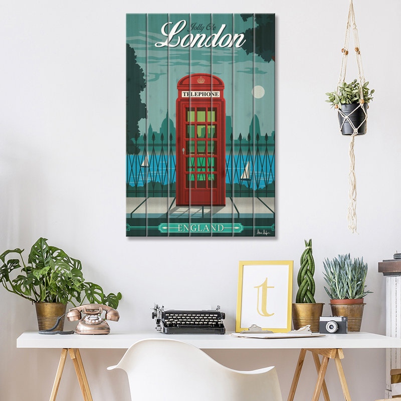 Londres - sans cadre, impression, H 40 po x l 26 po x P 1,5 po, Bois