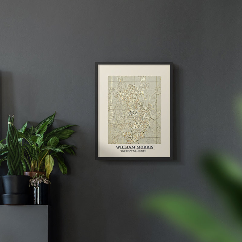 William Morris, reproduction encadrée CXCIX, Noyer, H 14 po x l 11 po