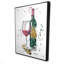 Art sur toile, bouteille de vin rouge