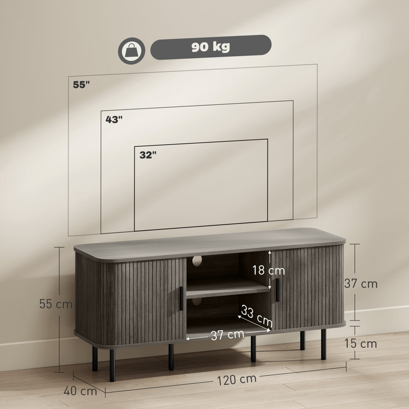 TV Stand for TVs up to 55", Grey