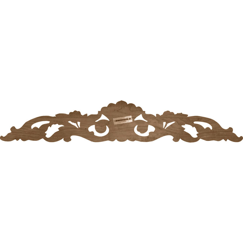 Farmingdale Center with Scrolls, Maple, 3 1/4"H x 12 1/4"W x 5/8"D