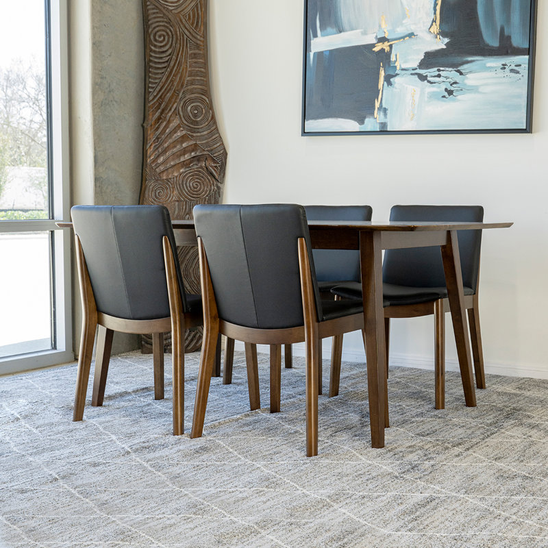 Ensemble repas pour 4 personnes Thome, Noyer, Noir pure