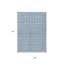 Tapis intérieur lavable à motif géométrique bleu denim 3 pi x 5 pi