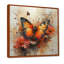 Rétro papillon orange dans un rêve floral - art mural papillon, salon-106135317-136033622