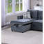 Canapé modulaire convertible en velours gris