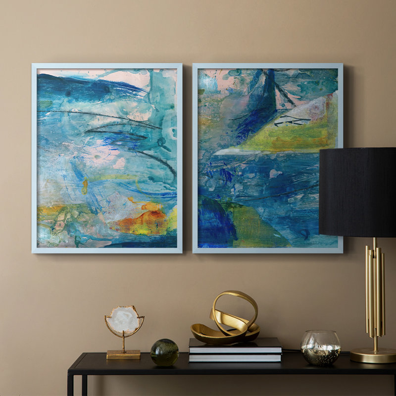 Impression encadrée Spring Vs Premium - prête à être accrochée - aucun clou requis - aucun clou requis, Bleu